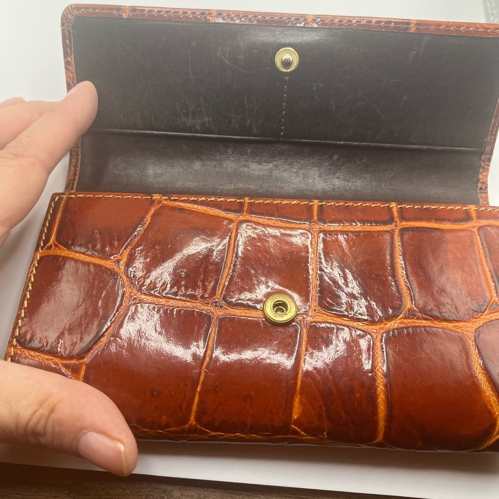 Dooney & Bourke Brown Leather Animal Print Satchel with matching wallet - Picture 13 of 16
